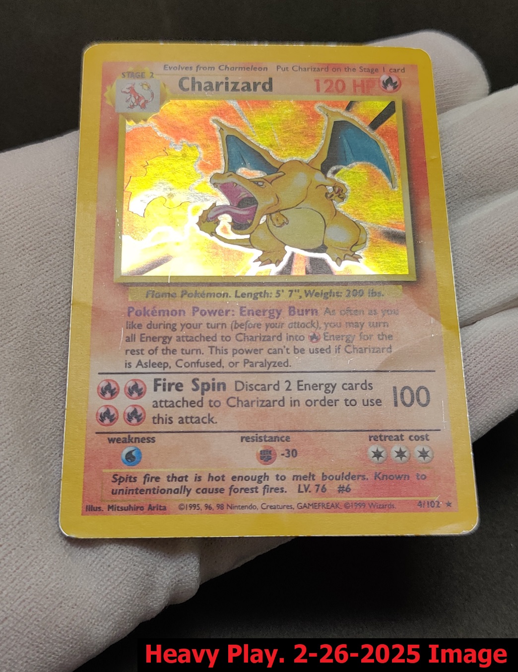 Charizard - 4/102 - Holo Rare - Unlimited Edition